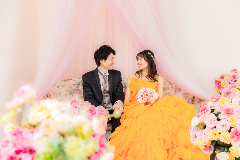 バラのソファでロマンティックに♪