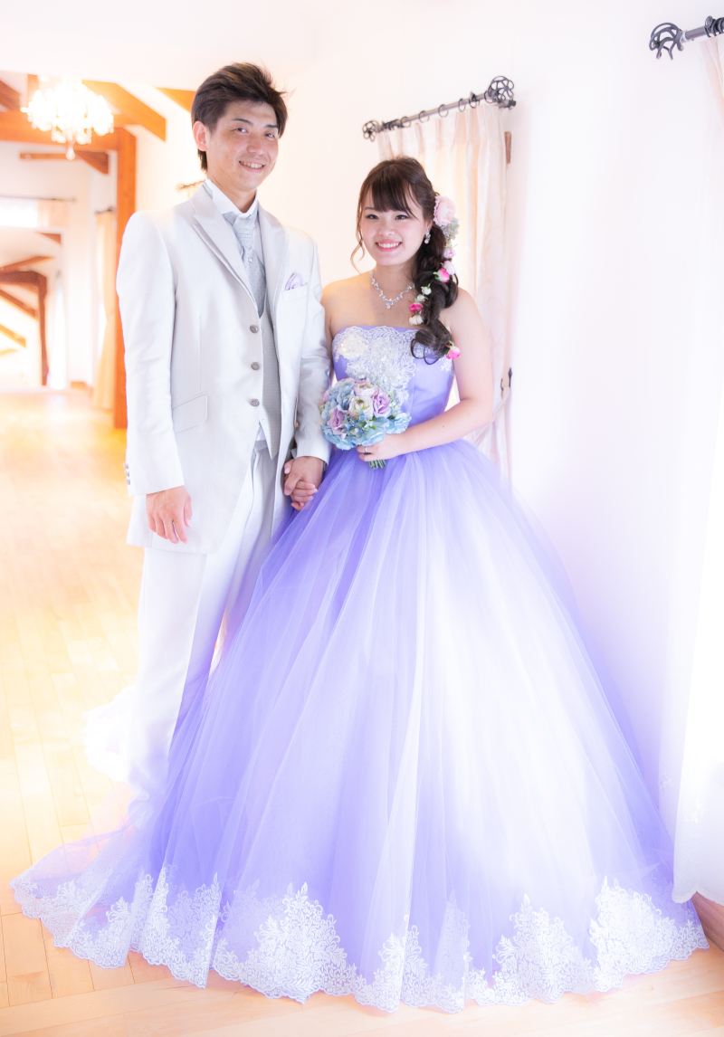 二着目のカラードレスは、ラベンダーパープル♪