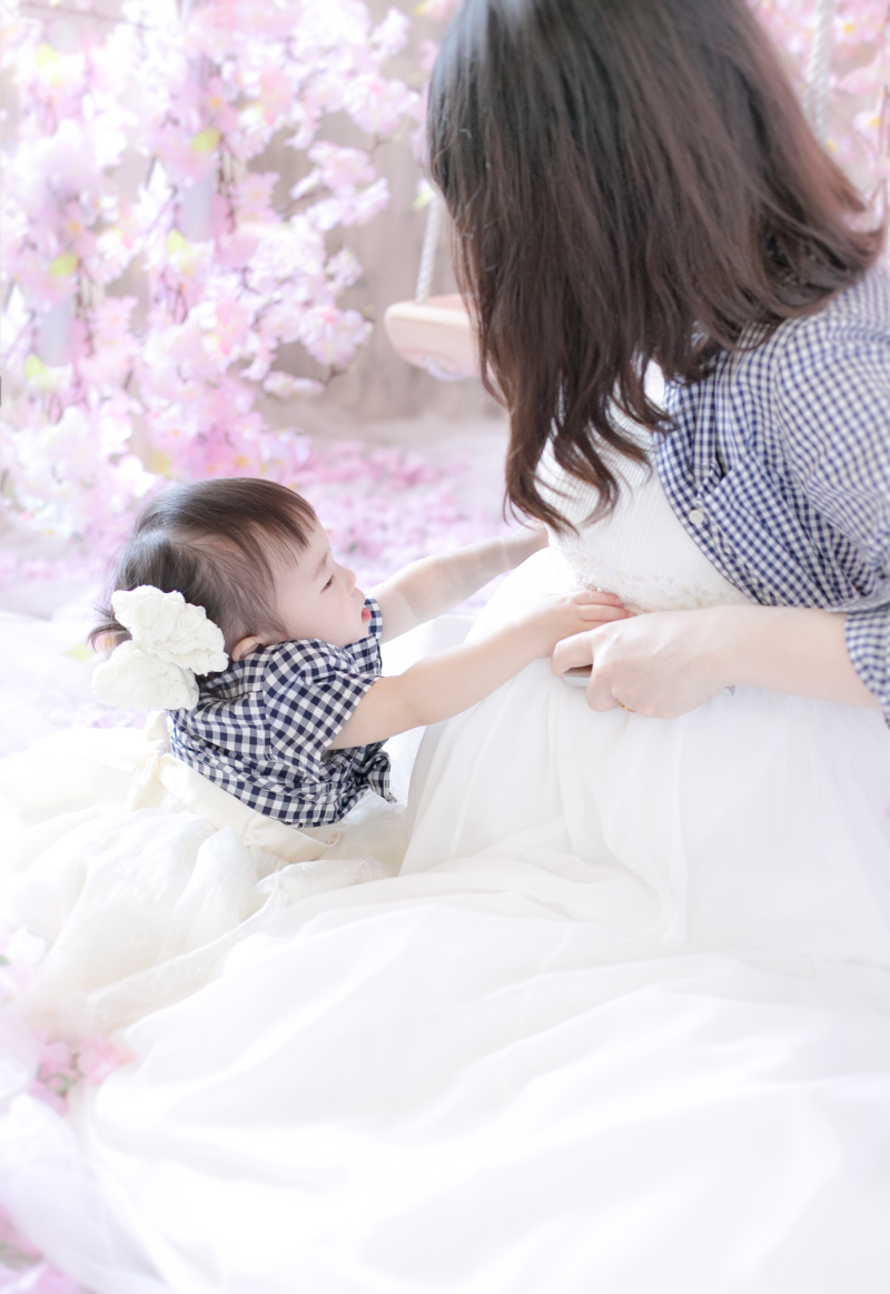 上の子（お姉ちゃん）と一緒に。