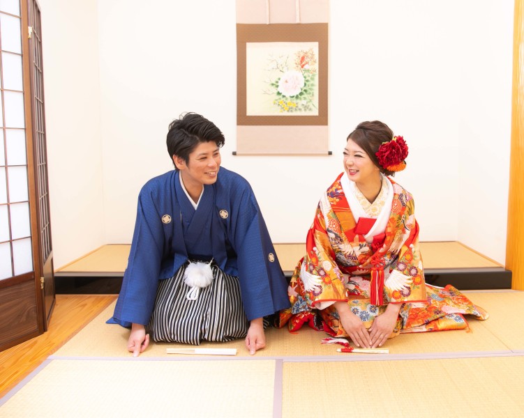 和装の撮影も♪和室でのお座りショット♪