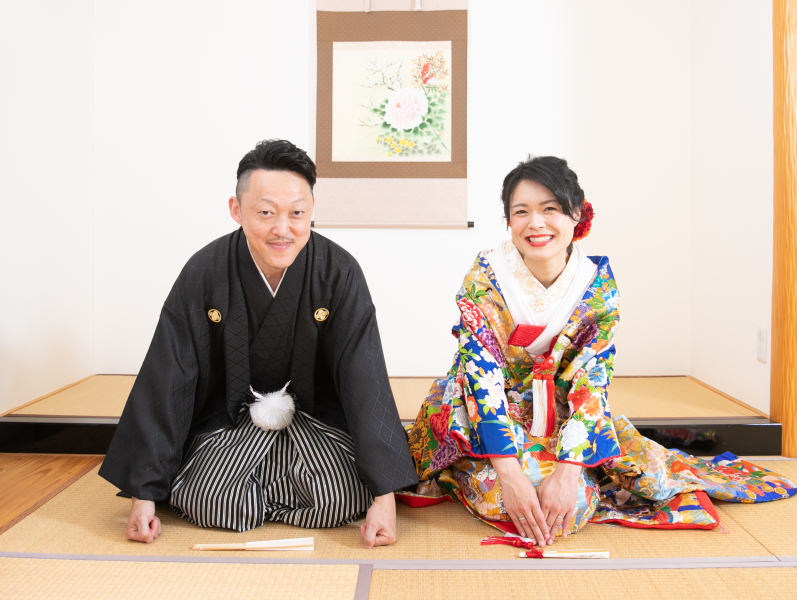 和装の定番、床の間ショット♪