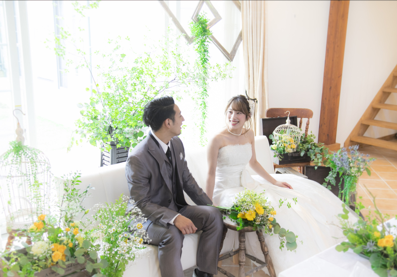 明るいダイニングの高砂席♪