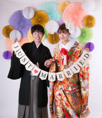 スタジオ内でアイテムいっぱいの楽しい撮影ができました♪