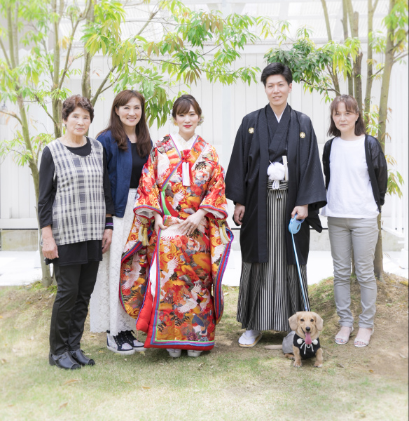 家族も一緒に家族写真♪