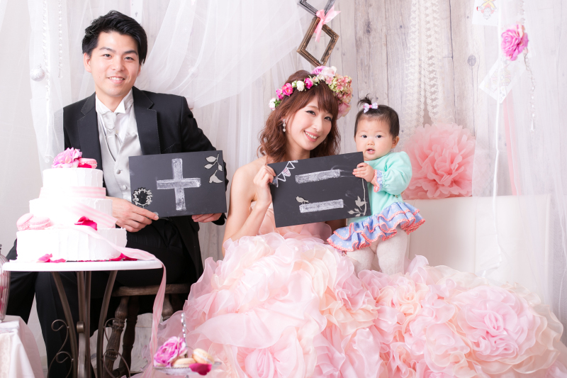 子供も一緒に家族撮影♪