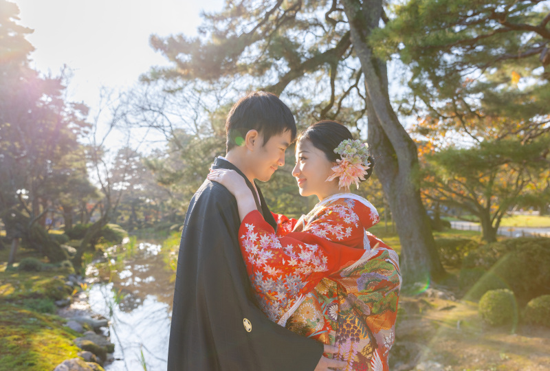 【和装１着+洋装１着】和装ロケ+洋装ガーデン＆チャペル付き邸宅スタジオ貸切♡全データ補正付き