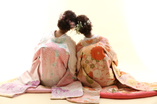 幼なじみと和装撮影♡