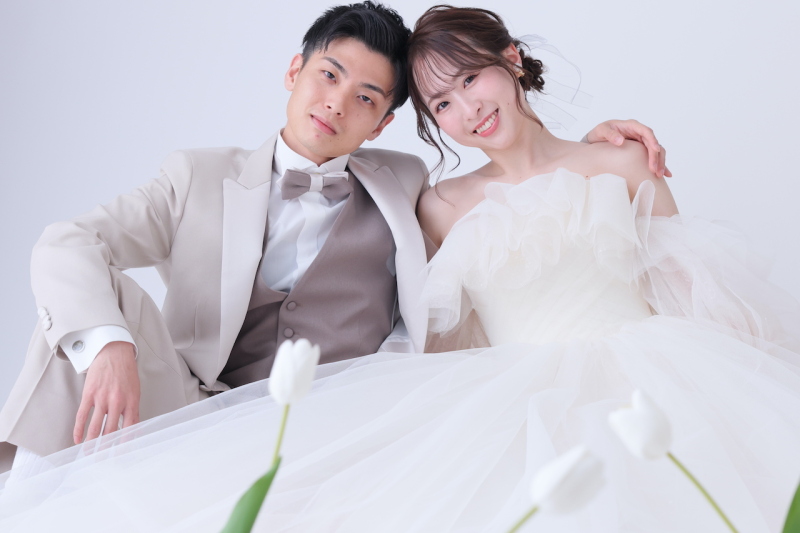 結婚式を挙げられなかったので、形だけでも、！