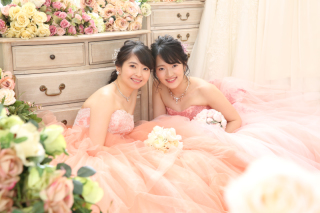 お友達と2人でドレス女子会