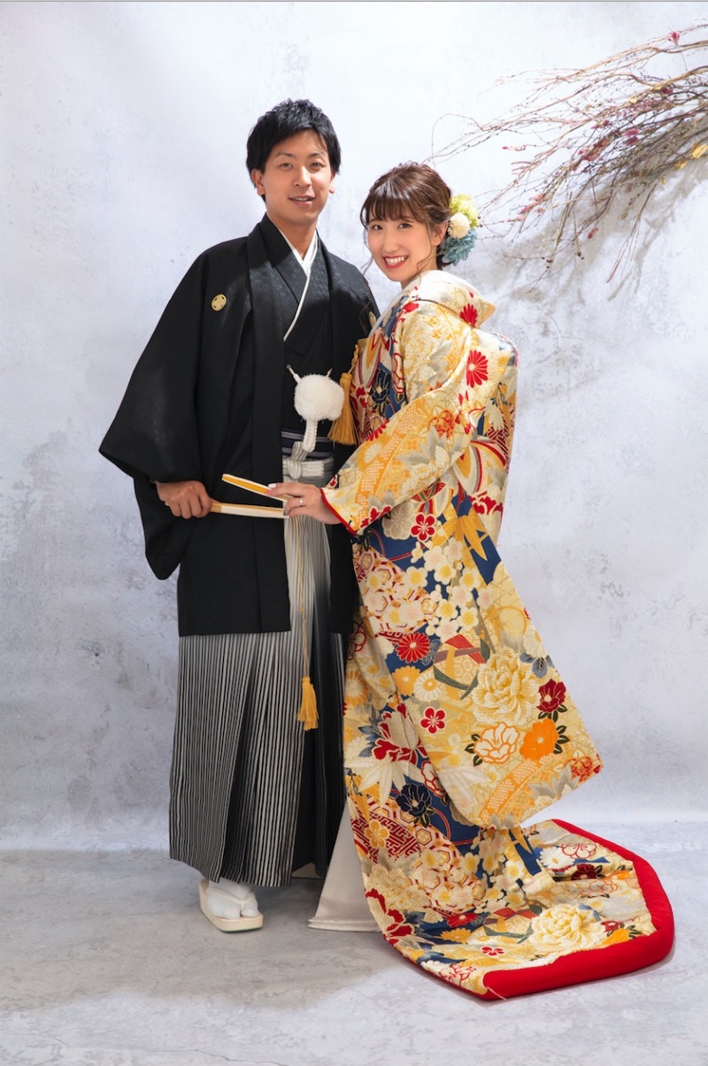 ネイビー色打掛