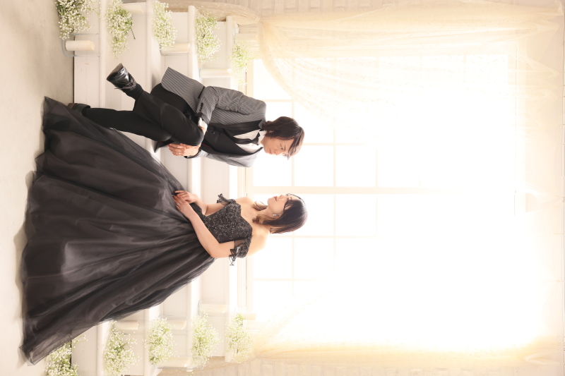 階段でのお座りショット