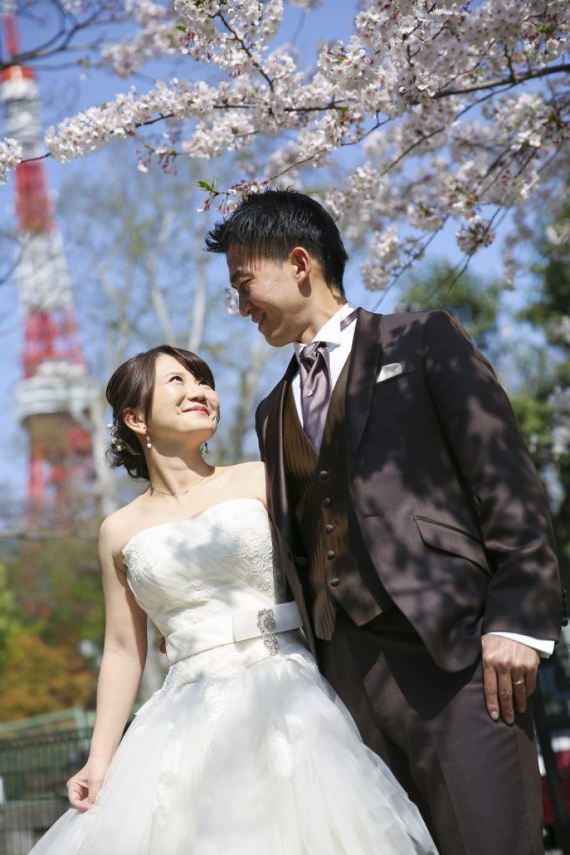 【洋装】桜＆東京タワー