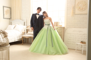 Greenのcollar dressでオシャレに♡