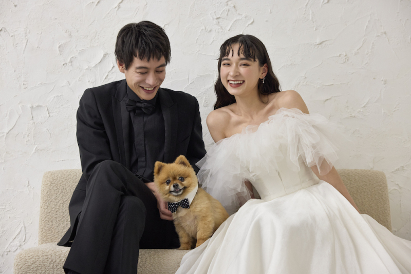 ぺットと一緒に撮影OK!洋装シンプルプラン|洋装1着&全データ即日納品