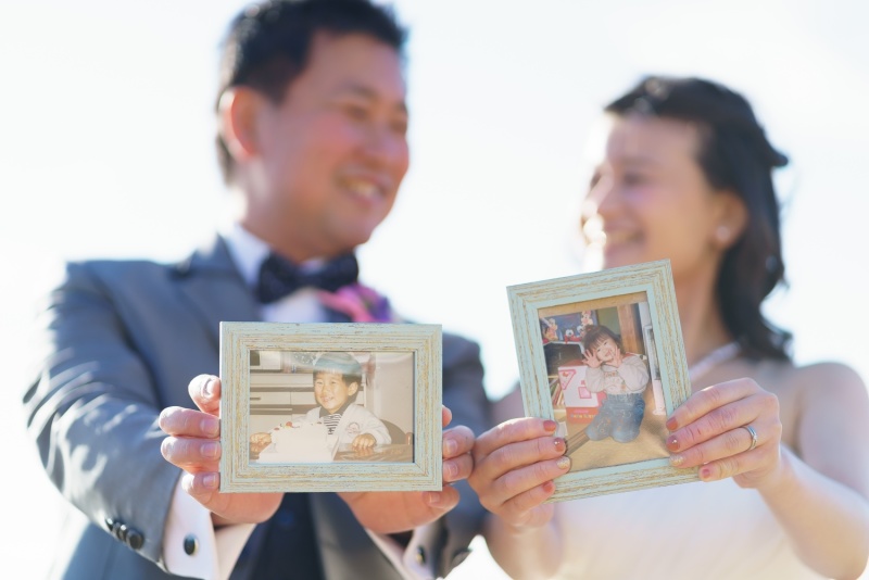 小さい頃の写真と一緒に