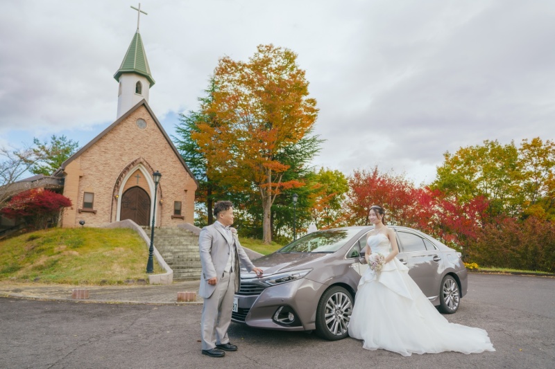 イチョウ並木＋アンナ教会　緑水苑