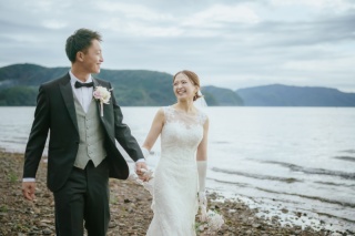 ウエディングドレス クロエ_秋撮影　洋装ロケーションフォト