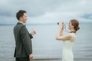 ウエディングドレス クロエ_秋撮影　洋装ロケーションフォト