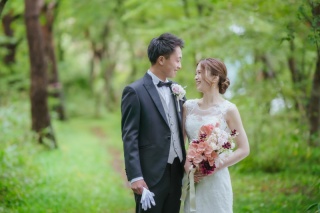 ウエディングドレス クロエ_秋撮影　洋装ロケーションフォト