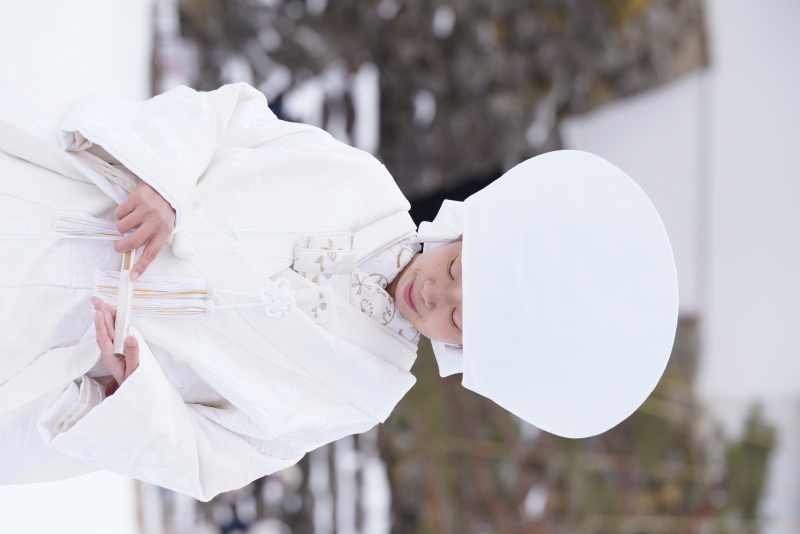 白無垢と綿帽子