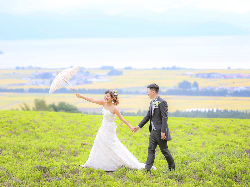 花嫁×パラソル