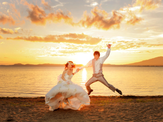 夕景の猪苗代湖オススメのロケ地です。