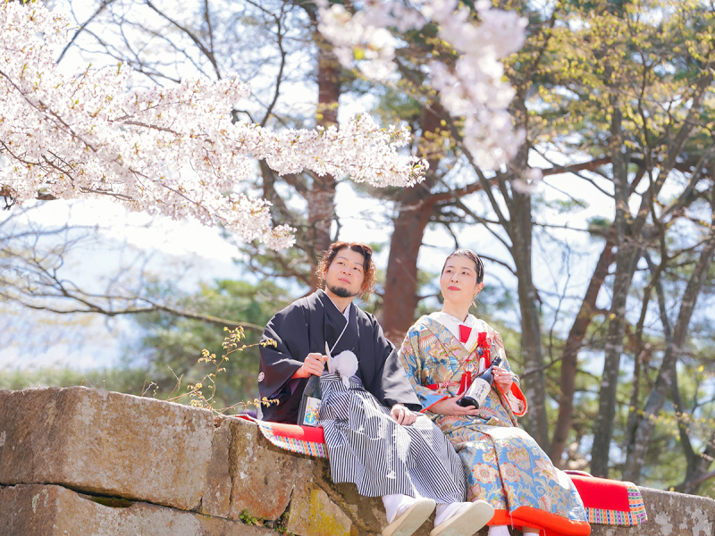 『桜』鶴ヶ城撮影－和装－【撮影全データ付き】追加料金０円！！　