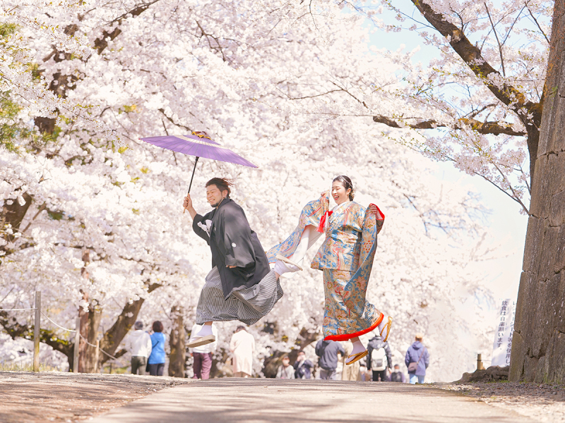 『桜』鶴ヶ城撮影－和装－【撮影全データ付き】追加料金０円！！　