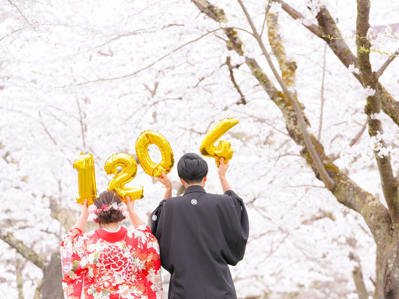 『桜』鶴ヶ城撮影－和装－【撮影全データ付き】追加料金０円！！　