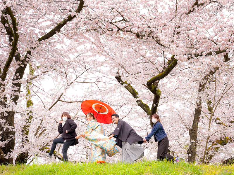『桜』鶴ヶ城撮影－和装－【撮影全データ付き】追加料金０円！！　