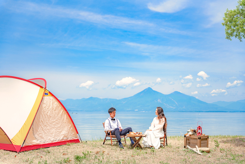 Gear up for Love! 大好きなキャンプで残す。至福の結婚前撮り