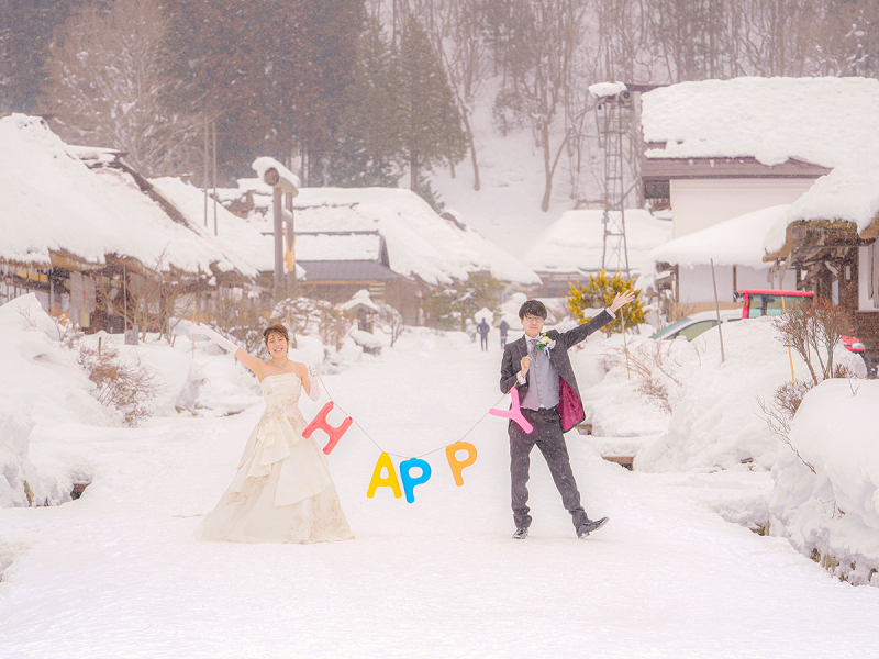 winter大内宿撮影－洋装－ 2026年1月・2月撮影で表示価格より３０％OFF ￥１７４，８００→￥１２２，３６０【今だけ】