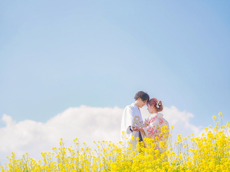 桜ロケーション！！白無垢＆色打掛 和装２着 ロケーション