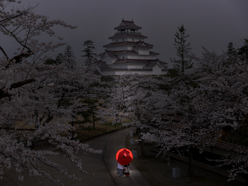 『桜』鶴ヶ城撮影－和装－【撮影全データ付き】追加料金０円！！　