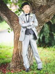 提携衣装店／シルバーモノトーンタキシード（TX-00148）