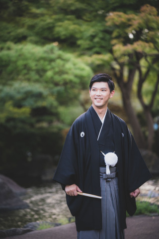 黒紋服／袴 紺×エンジ（TS-00125/0000196）