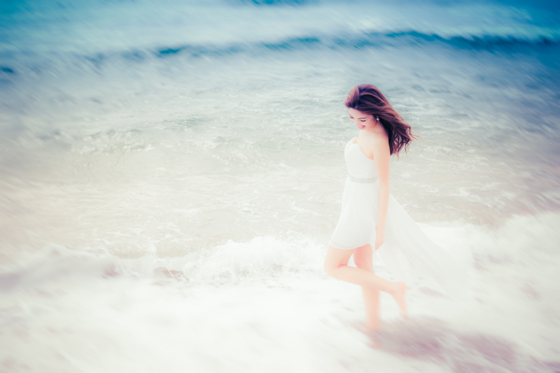 浜辺をお散歩