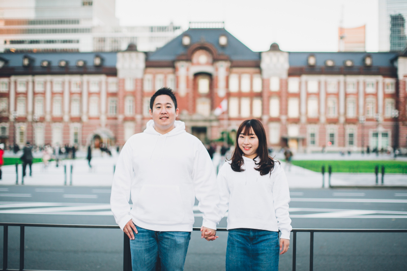 東京駅で私服フォト