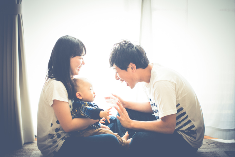 お家での家族風景
