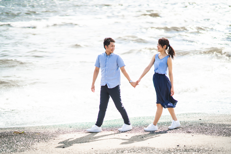 海岸お散歩ショット