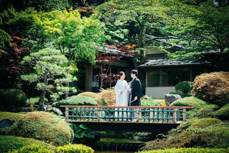日本の原風景のようなお庭作りが特徴