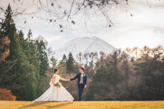 紅葉の山梨ロケ！富士山＆湖＋チャペルでフォトウェディング
