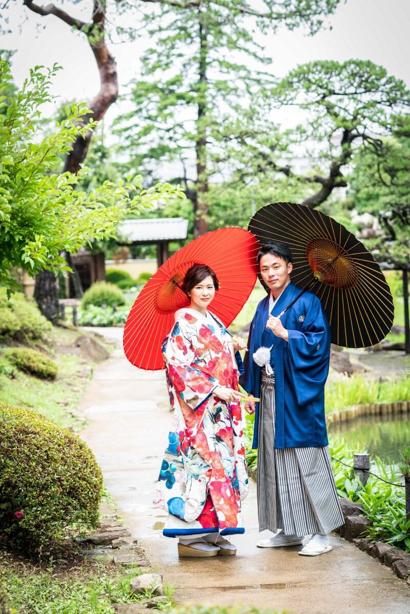 肥後細川庭園和装撮影