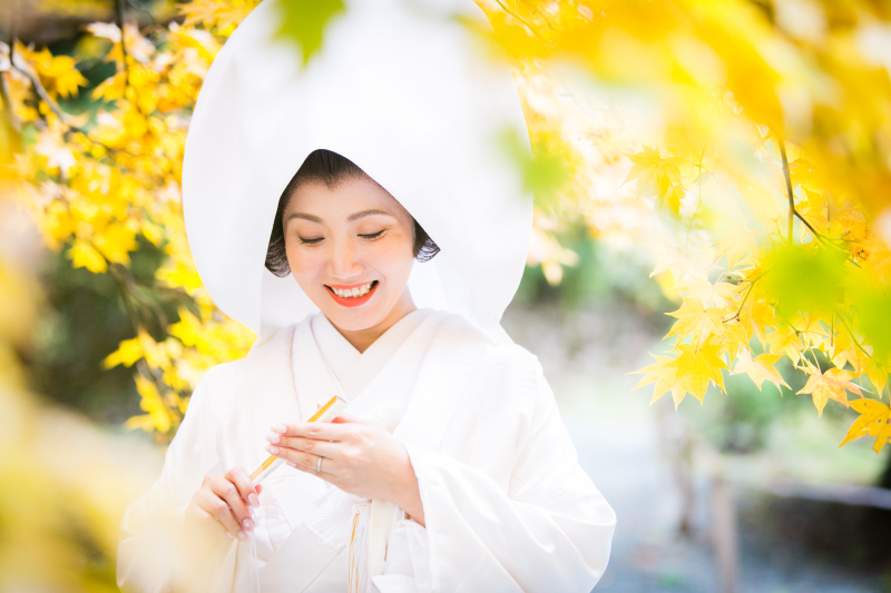 白無垢に着替えて