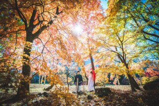 和装＊白無垢｜紅葉ロケーション撮影