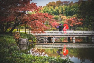 《紅葉》日本庭園ロケ