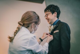 ご新郎様ヘアセット