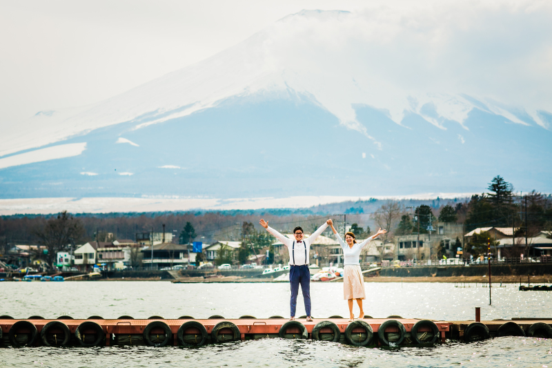 壮大な富士山にテンションアップ!