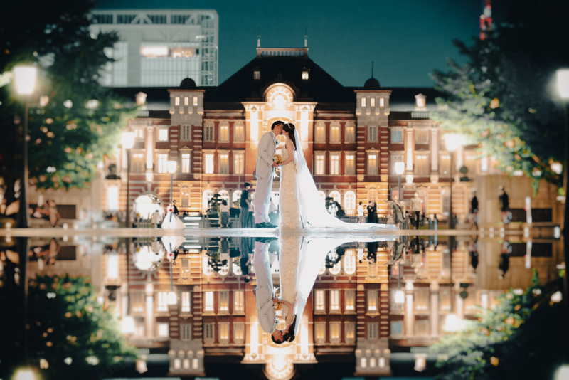 《洋装１着》東京駅ロケ｜トップフォトグラファー撮影 / 明るさ・色補正済 全データ＆レタッチ写真10カット付＋選べるアルバム特典