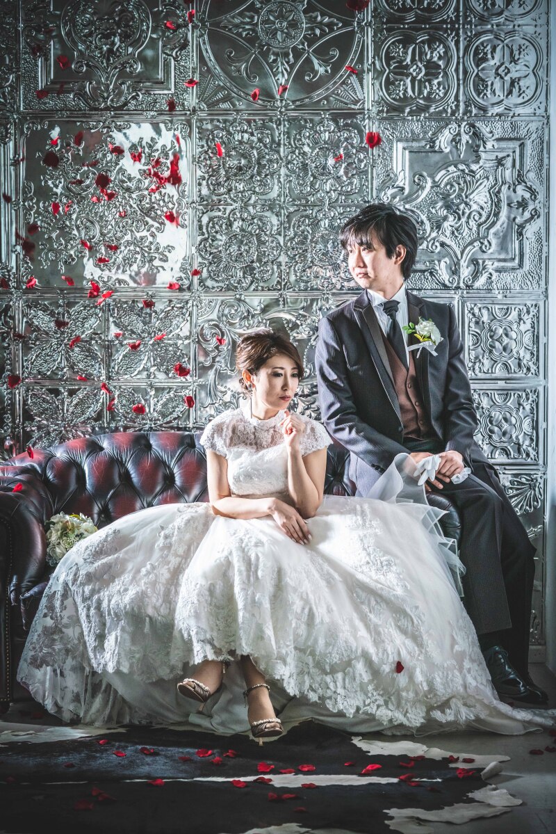 《憧れの世界観を叶える》ハウススタジオ貸切フォトウェディング|洋装1着+全データ付|安心のオーナー撮影確約|アルバム+美肌修正付